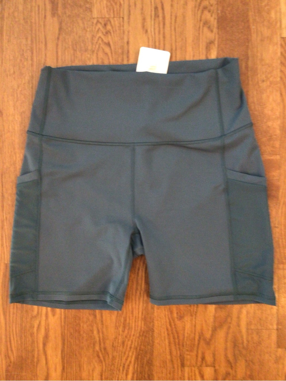 Fabletics High-Rise Athletic Shorts in Dark Teal